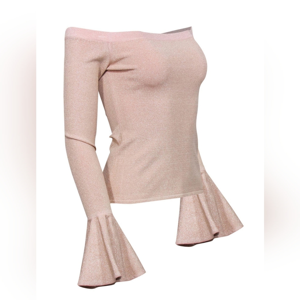 Caroline Constas off the shoulder bell sleeve blouse